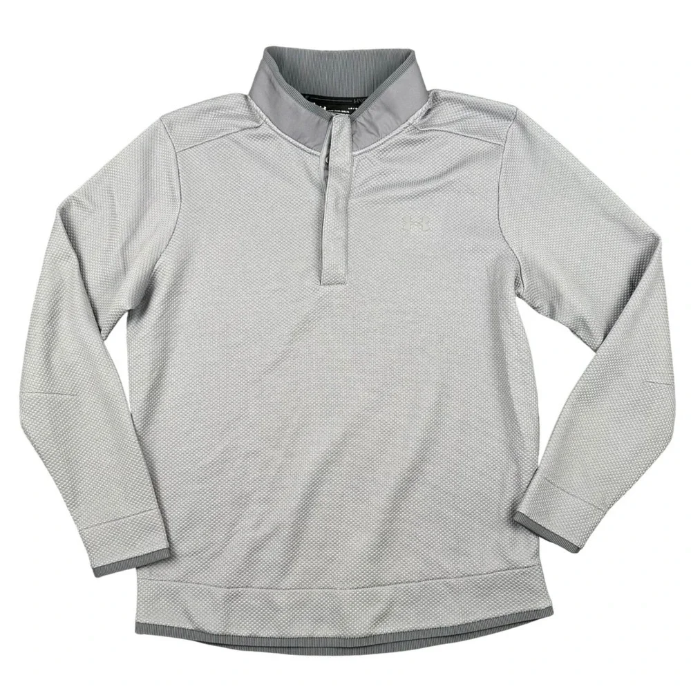 Under Armour Golf 1/4 Snap Sweater Pullover Mens L Coldgear Loose Fit Stretch